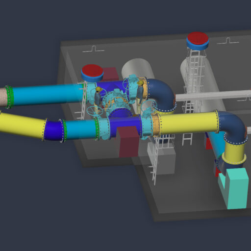 Tartu mnt kergliiklustunneli torustike ümberprojekteerimisel koostas Altren projekt kambrite/veertorustike sõlmpunktide 3D mudeli Autodesk Inventoriga.