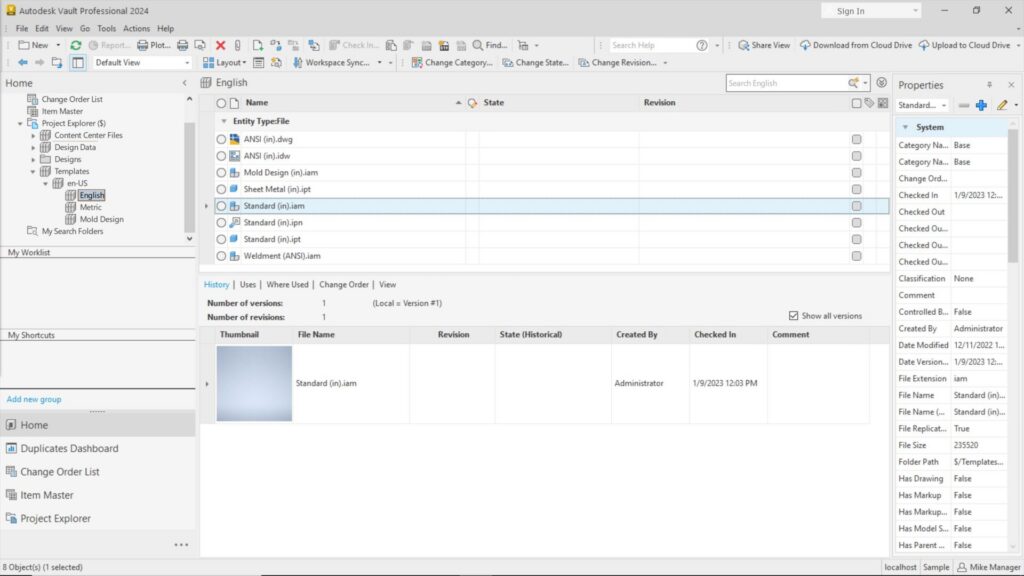 vault-inventor-design-data-and-templates